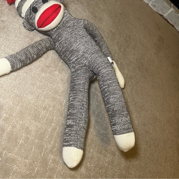 Schylling Rowley Sock Monkey Retro Brown & White Red Lips 20" - Picture 4 of 7